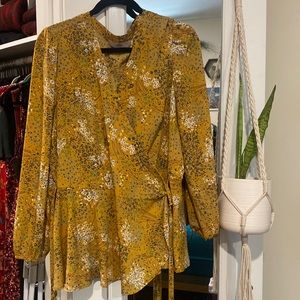 Loft plus peplum wrap blouse